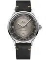 Mido Men's Swiss Automatic Multifort Patrimony Pulsometer Black Leather Strap Watch 40mm In Black