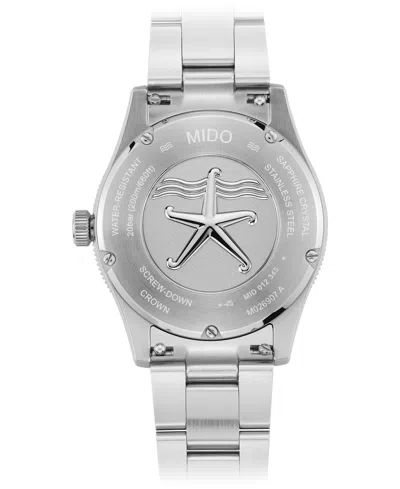 Mido Men's Swiss Automatic Ocean Star Captain Stainless Steel Bracelet Watch 39mm In Black Gradiant
