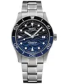 Mido Men's Swiss Automatic Ocean Star Captain Stainless Steel Bracelet Watch 39mm In Blue Gradiant