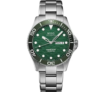 MIDO MEN'S SWISS AUTOMATIC OCEAN STAR STAINLESS STEEL BRACELET WATCH 43MM