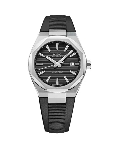Mido Multifort 8 One Crown Watch, 40mm In Black