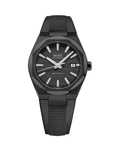 Mido Multifort 8 One Crown Watch, 40mm In Black