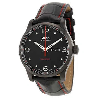 Pre-owned Mido Multifort Automatic Black Dial Men's Watch M0054303705000