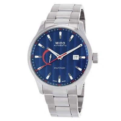 Pre-owned Mido Multifort Automatic Blue Dial Men's Watch M0384241104100