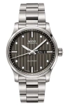 Mido Multifort Automatic Bracelet Watch, 42mm In Silver/grey