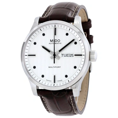 Mido Multifort Automatic Silver Dial Watch M005.430.16.031.80 In Brown / Silver