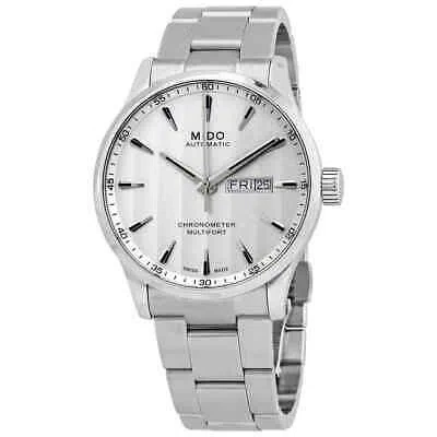 Pre-owned Mido Multifort Chronometer Automatic White Dial Men's Watch M038.431.11.031.00