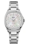 Mido Multifort Diamond Square Automatic Bracelet Watch, 35mm In Metallic