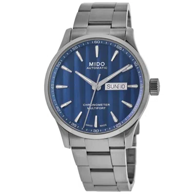 Mido Multifort M Chronometer 1 Automatic Blue Dial Steel Men's Watch M038.431.11.041.00 In Gray