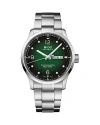 Mido Men's Swiss Automatic Multifort Chronometer Stainless Steel Bracelet Watch 42mm In Green/silver