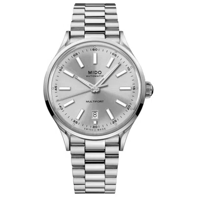 Mido Multifort Men's Watch In Silver