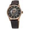 Mido Men's Swiss Automatic Multifort Skeleton Vertigo Brown Leather Strap Watch 42mm In Grey