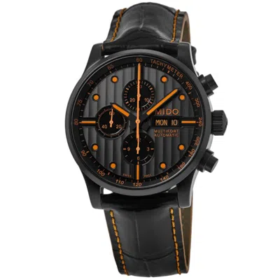 Mido Multifort Special Edition Chronograph Black Dial Leather Strap Men's Watch M005.614.36.051.22
