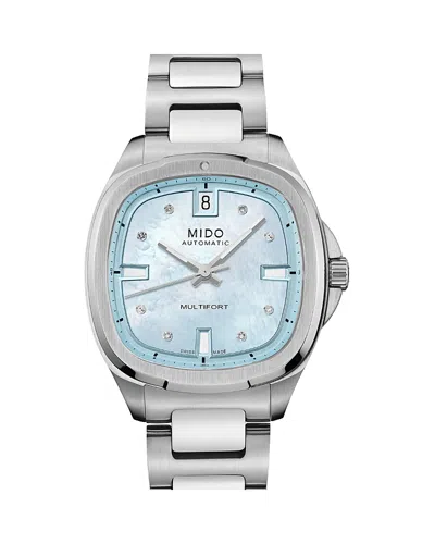 Mido Multifort Tv 35 Watch, 35mm In Gray