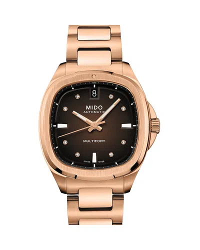 Mido Multifort Tv 35 Watch, 35mm In Brown