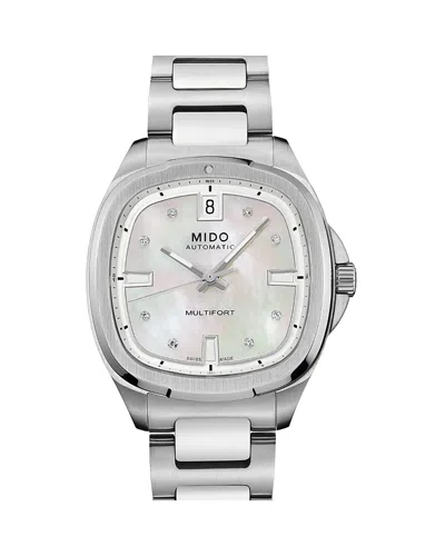 Mido Multifort Tv 35 Watch, 35mm In Gray