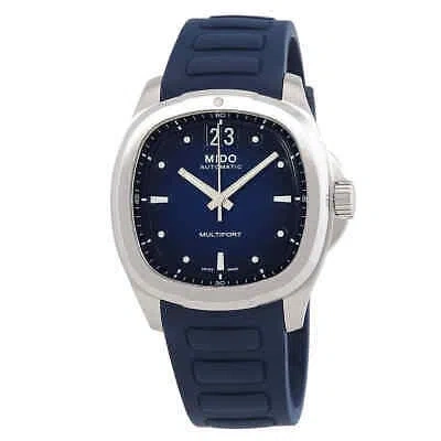 Pre-owned Mido Multifort Tv Big Date Automatic Blue Dial Men's Watch M0495261704100