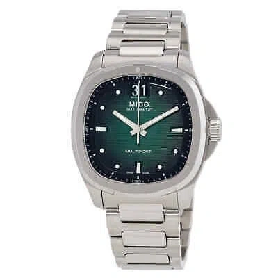 Pre-owned Mido Multifort Tv Big Date Automatic Green Dial Men's Watch M0495261109100