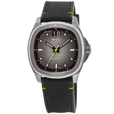 Mido Multifort Tv Big Date Automatic Grey Dial Fabric Strap Men's Watch M049.526.17.081.01 In Purple