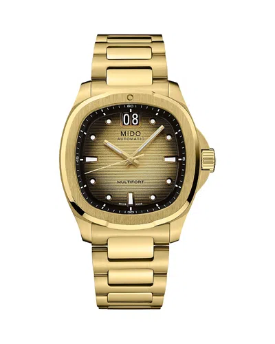 Mido Multifort Tv Big Date Watch, 40mm In Gold