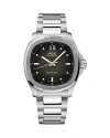 Mido Men's Swiss Automatic Multifort Stainless Steel Bracelet Watch 41mm In Black/silver