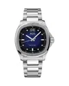 Mido Men's Swiss Automatic Multifort Stainless Steel Bracelet Watch 41mm In Blue/silver