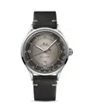 Mido Men's Swiss Automatic Multifort Patrimony Pulsometer Black Leather Strap Watch 40mm In Black