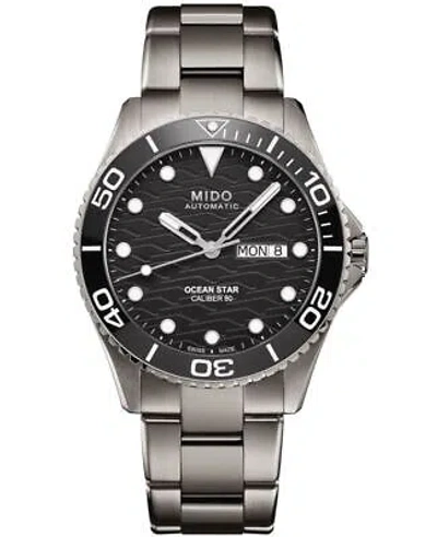 Pre-owned Mido Ocean Star 200 C Black Dial Titanium Men's Watch M042.430.44.051.00