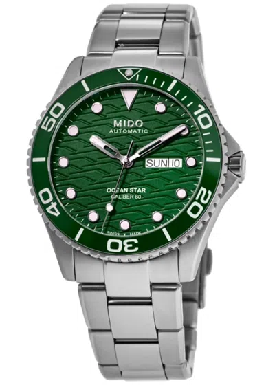 Mido Ocean Star 200 C Green Dial Steel Men's Watch M042.430.11.091.00 In Grey