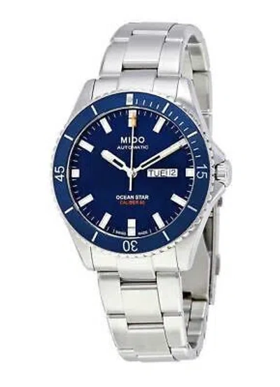 Pre-owned Mido Ocean Star 200 Swiss Made Blue Dial Diver M026.430.11.041.00 Mens Watch