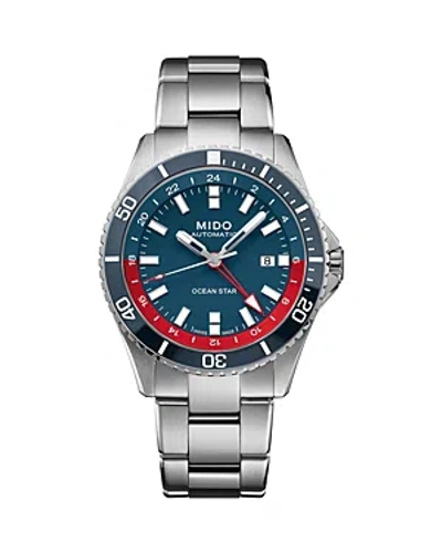 Mido Ocean Star Captain V Watch, 43mm In Blue/silver