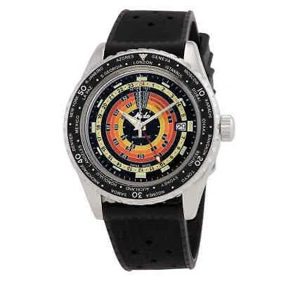 Pre-owned Mido Ocean Star Decompression Worldtimer Automatic Black Dial Men's Watch