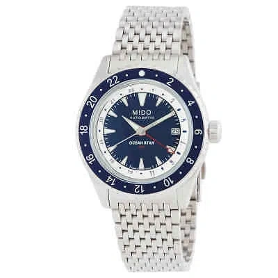 Pre-owned Mido Ocean Star Gmt Automatic Blue Dial Men's Watch M026.829.18.041.00