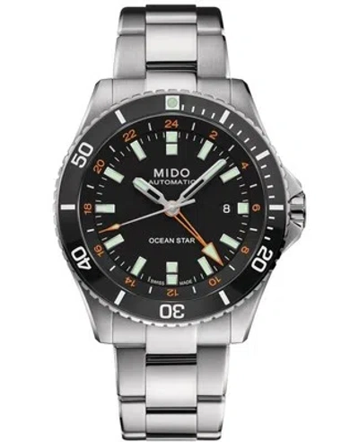 Pre-owned Mido Ocean Star Gmt Black Dial Steel Men's Watch M026.629.11.051.01