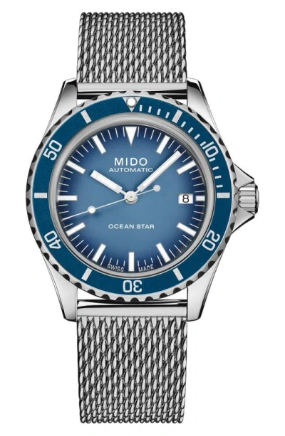 Mido Ocean Star Tribute Blue Dial Steel Men's Watch M026.807.11.041.01 In Blue Gradient