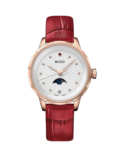 Mido Rainflower Moonphase Watch, 31mm In Transparent