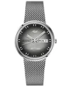 Mido Commander Shade Mesh Strap Watch In Stainless Steel