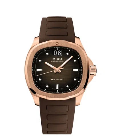 Mido Unisex Multifort Brown Swiss Automatic Watch, 40mm