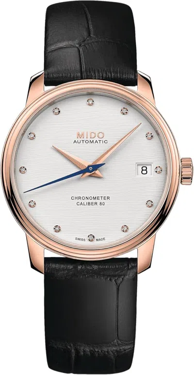 Mido Women's Baroncelli 34mm Automatic Watch M0272083603600 In Gold