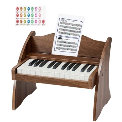 Midore Kids Piano Keyboard, 25 Keys Wooden Digital Piano For Kids, Mini Music Educational Instrument Toy Wi