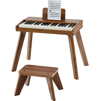 Midore Kids Piano Keyboard, 37 Key Wooden Digital Piano For Kids, Mini Music Educational Instrument Toy Set
