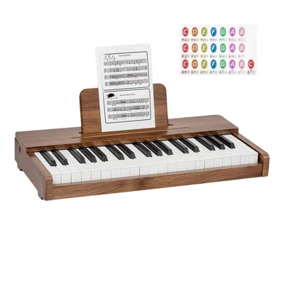 Midore Kids Piano Keyboard, 37 Keys Wooden Digital Piano For Kids, Mini Music Educational Instrument Toy Wi