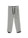 Midorikawa Herringbone-pattern Layered Trousers In Gray