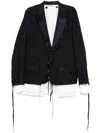 Midorikawa Raw Edge Blazer In Blue