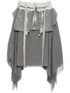 Midorikawa Raw Edge Skirt In Grey