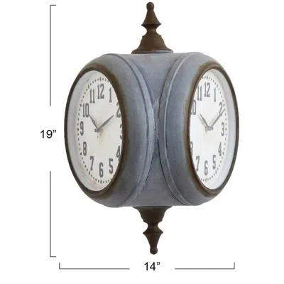 Midwest-cbk Double Side Clock In Grey