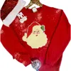 Midwest Tees Vintage Santa Bleached Sweatshirt In Red In Red