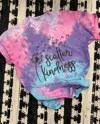 Midwest Tees Women's Scatter Kindness Tie Dye Graphic Tee Shirt In Multi In Multi