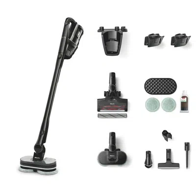 Miele Triflex Hx3 Plus Aqua Cordless Stick Vacuum, Wet & Dry Cleaning In Black