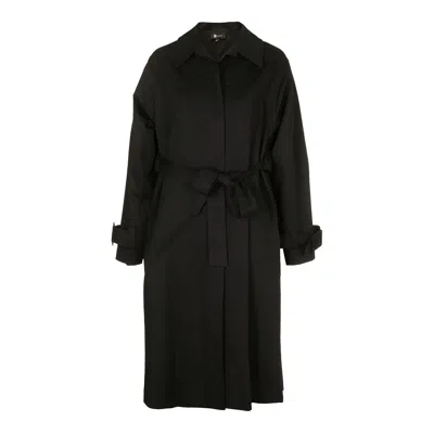 Mier Women's Black Chicago Trenchcoat